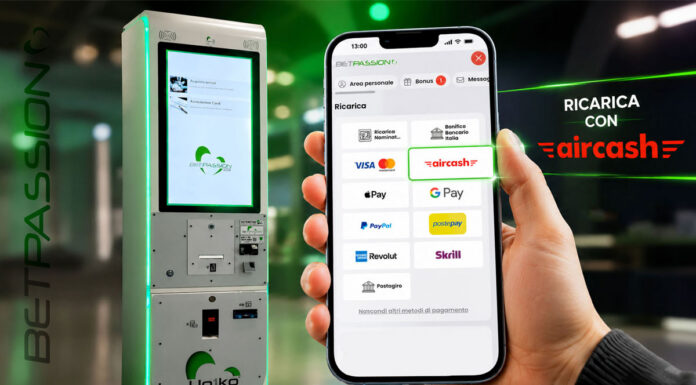 Betpassion porta il wallet Aircash sui distributori automatici: un servizio in più per la rete e per il cliente